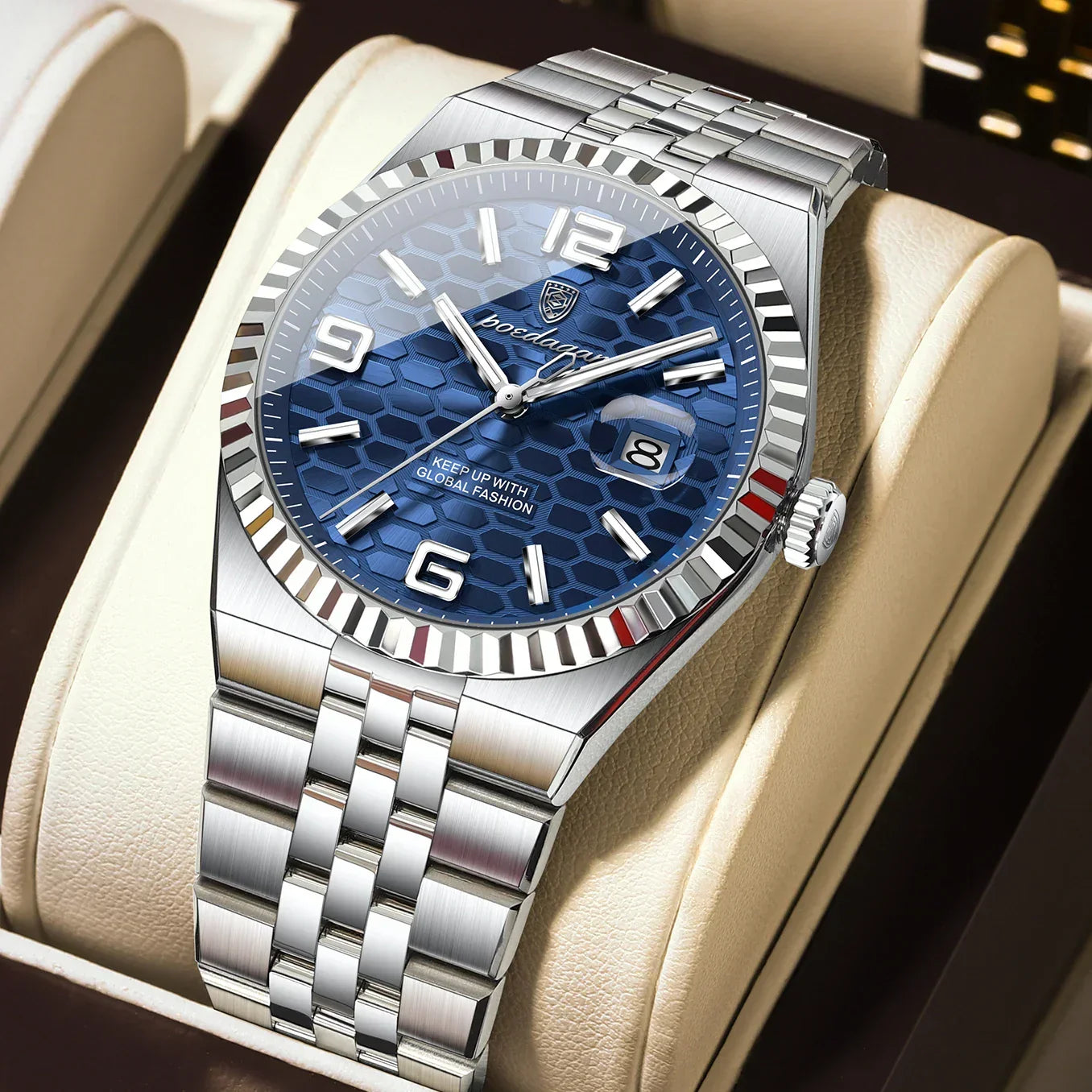 POEDAGAR Royal Steel Watch