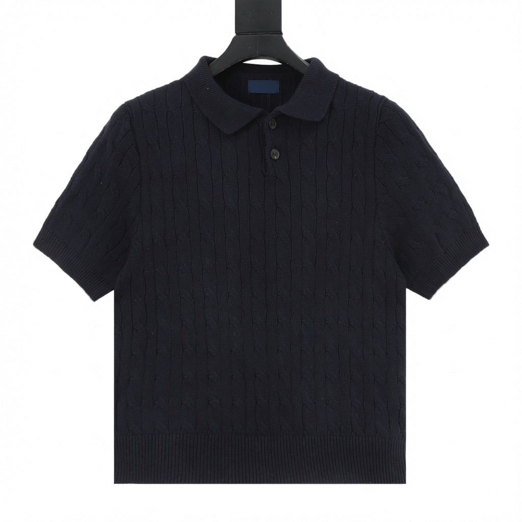 Spurs Knitted Polo Shirt Navy