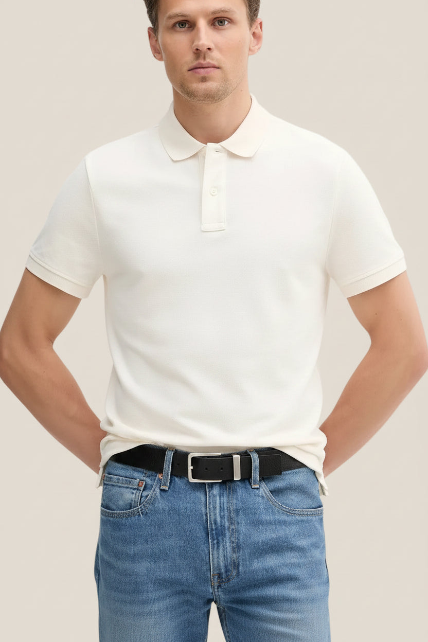 Polo Maniche Corte Bandiera Ricamata