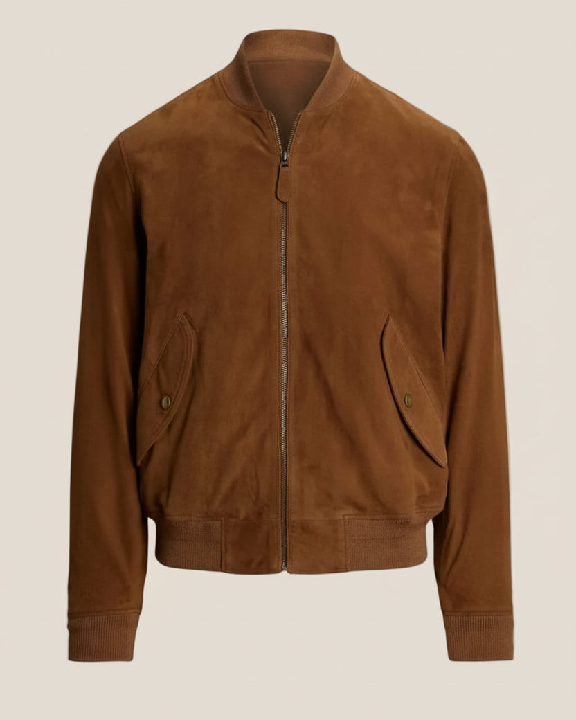 Suede Bomber Jacket
