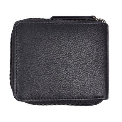 Zip Around Leather Wallet