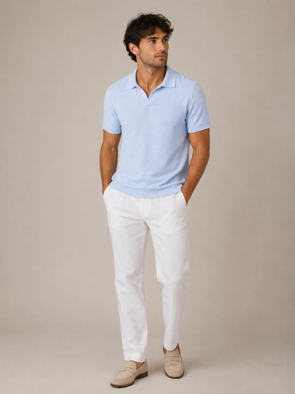 Linen Knit Polo