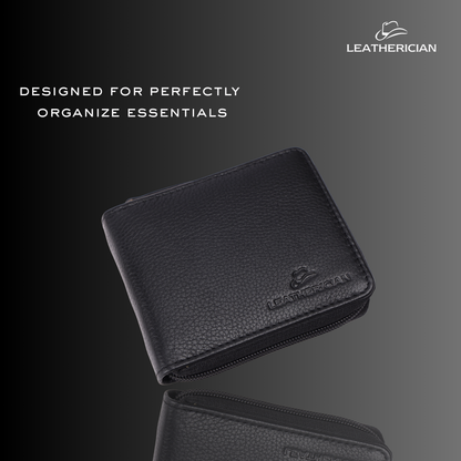 Zip Around Leather Wallet