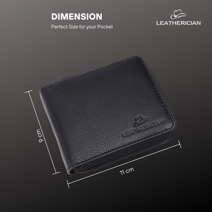 Zip Around Leather Wallet
