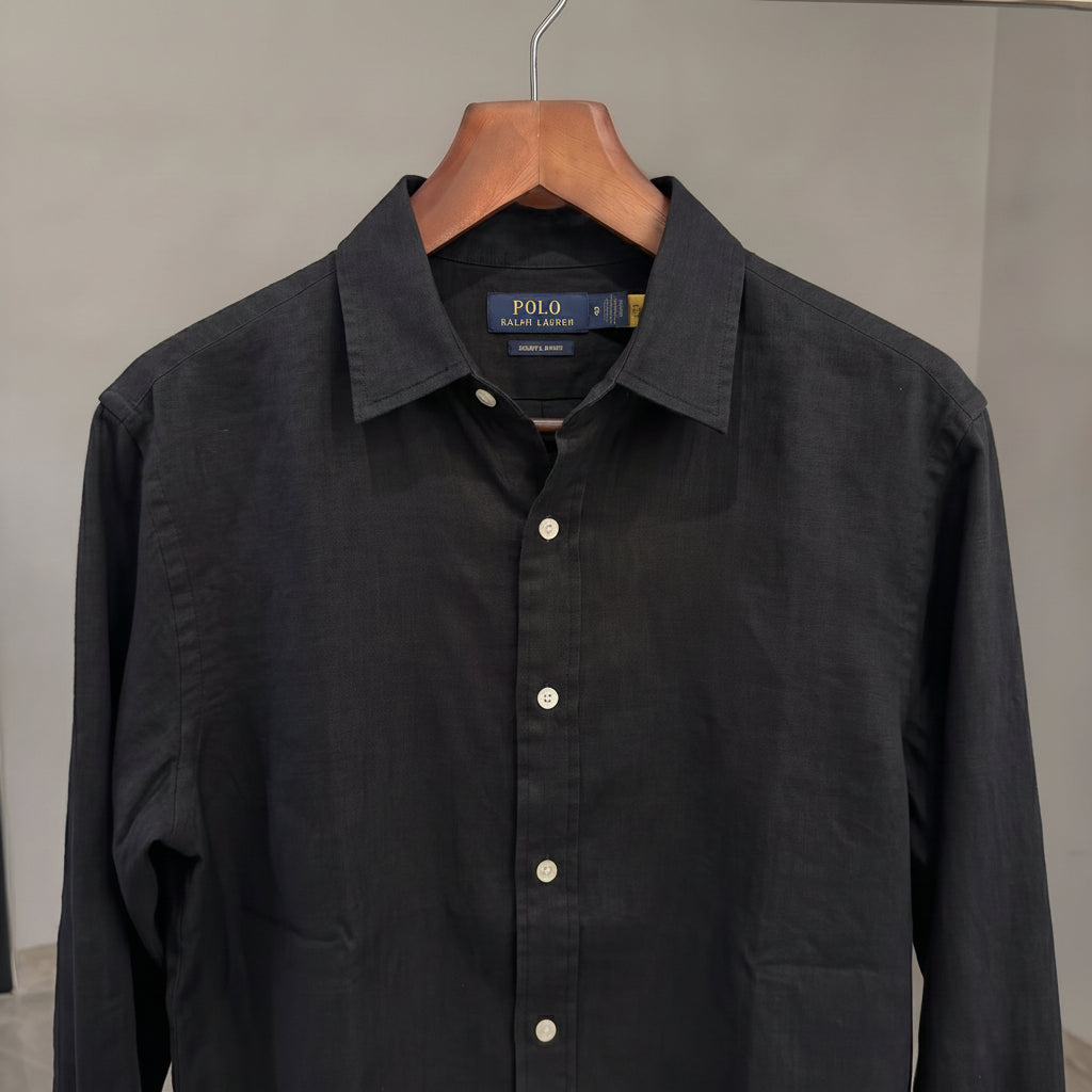 Linen/Remi Blend Shirt, Black