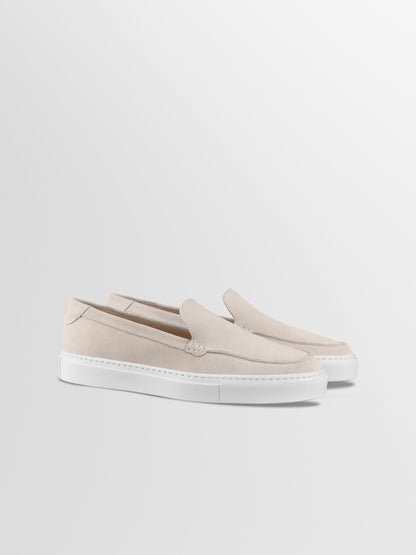 Lido Suede Loafer in Ivory