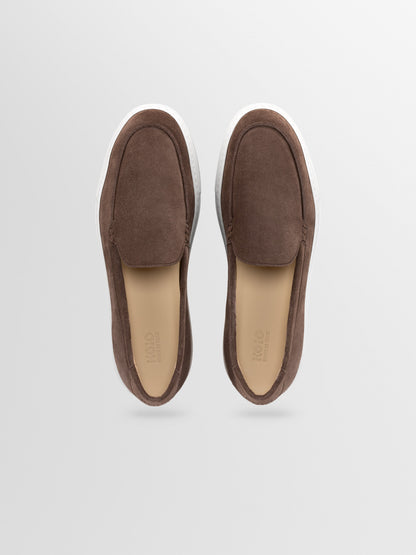 Lido Suede Loafer in Walnut