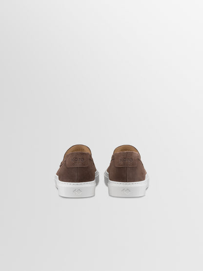 Lido Suede Loafer in Walnut