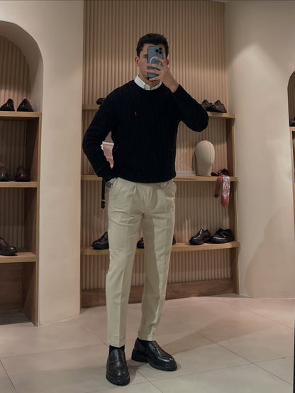 Classic Cable-Knit Sweater