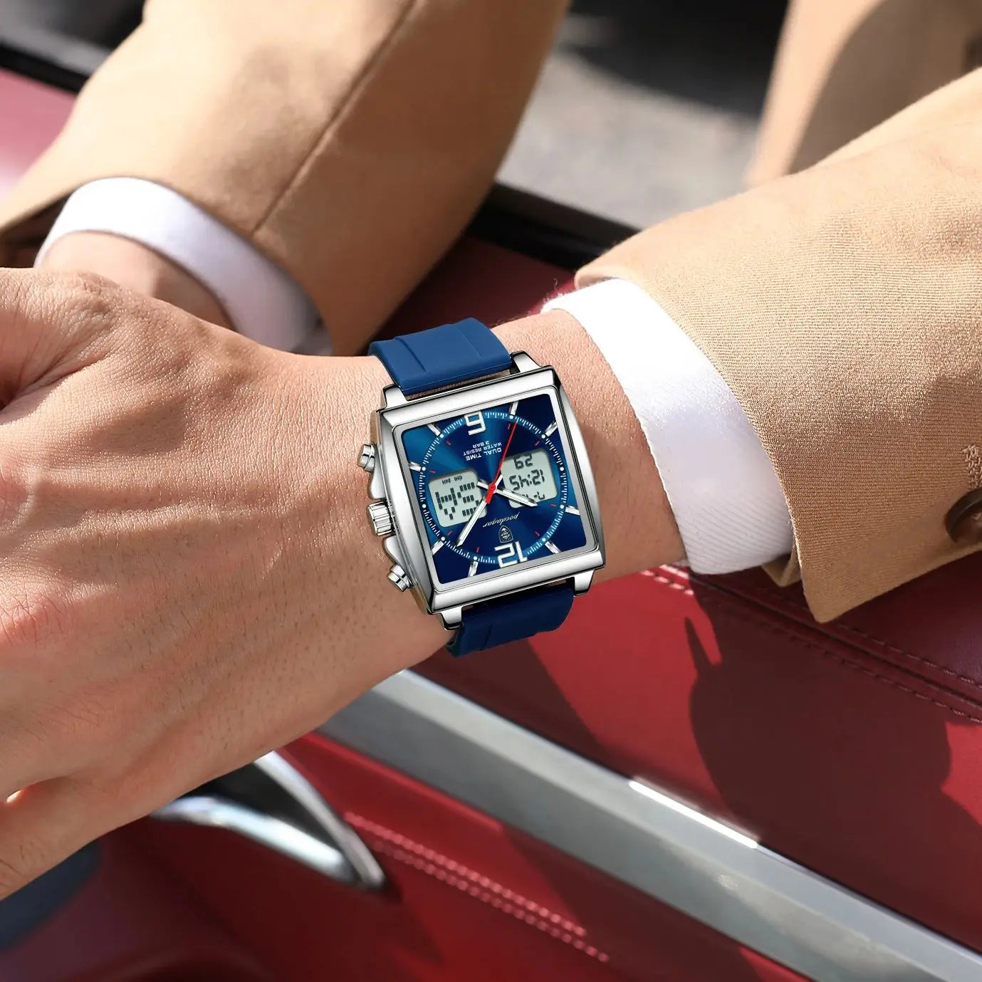 POEDAGAR DualTech Sport Watch