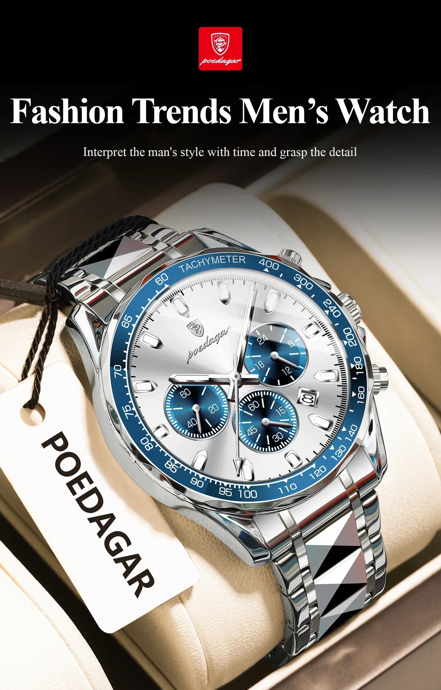 POEDAGAR Vertex Chrono Watch