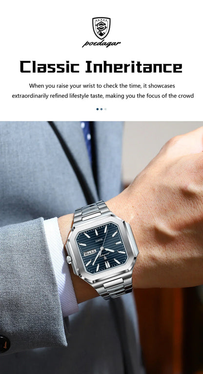 POEDAGAR Royal Square Watch