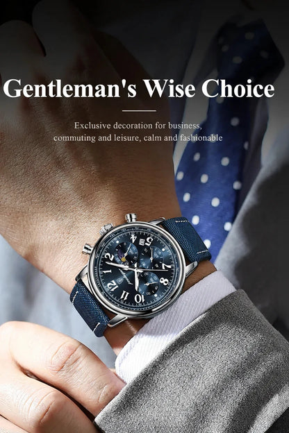 POEDAGAR Tactical Chronograph Watch