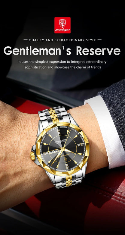 POEDAGAR Royal Steel Watch