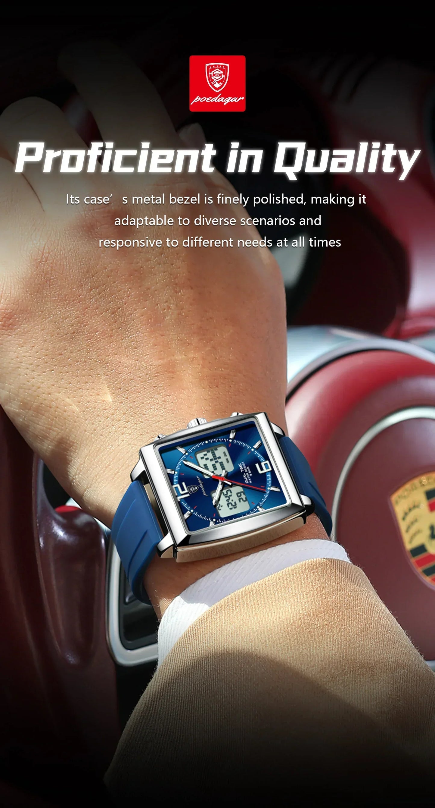 POEDAGAR DualTech Sport Watch