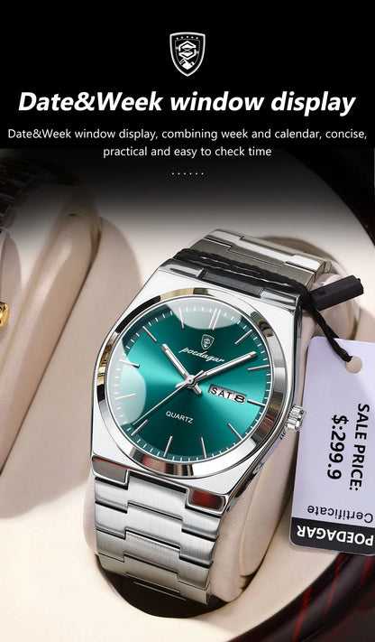 POEDAGAR Classic Date Watch
