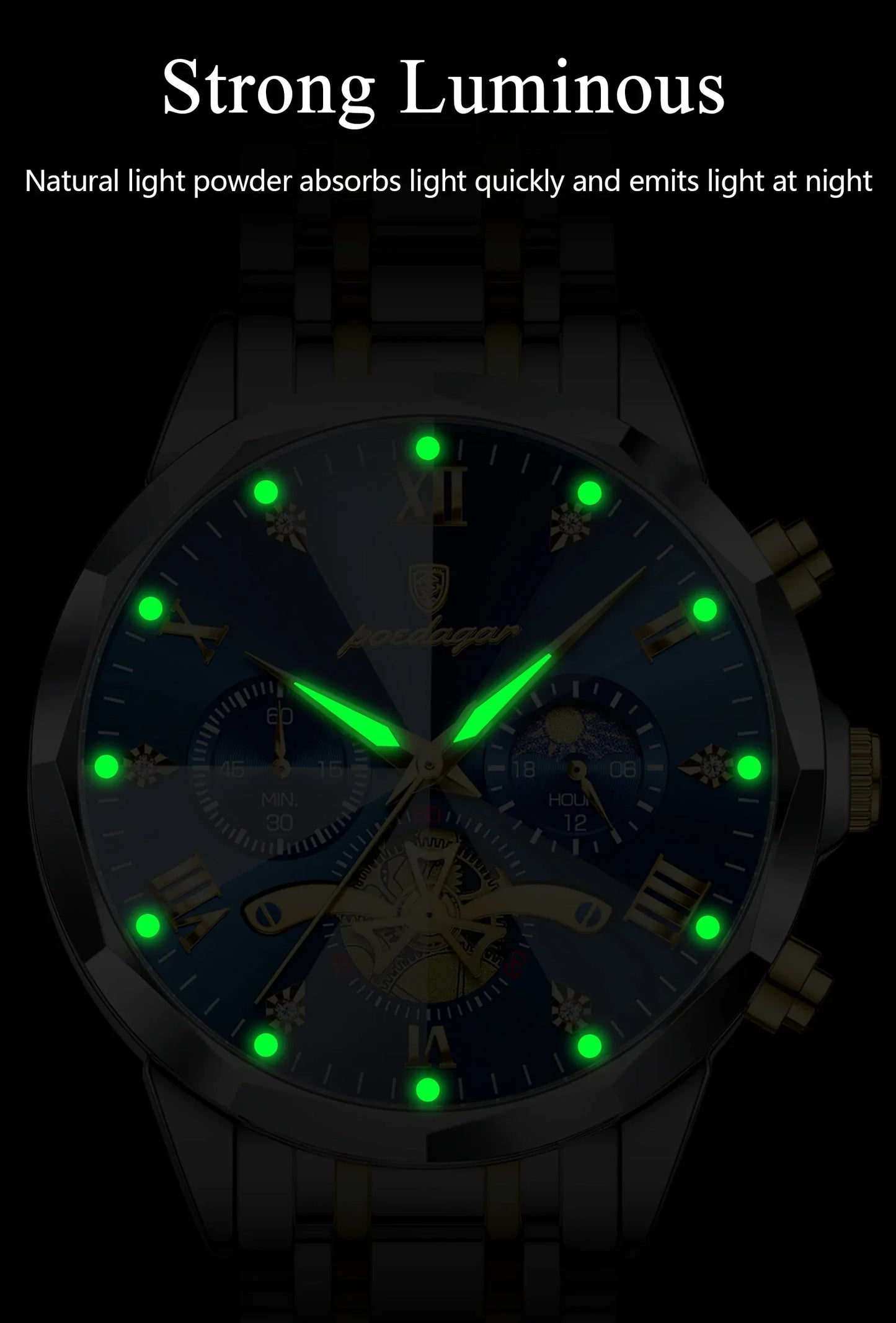 POEDAGAR Chrono Classic Watch