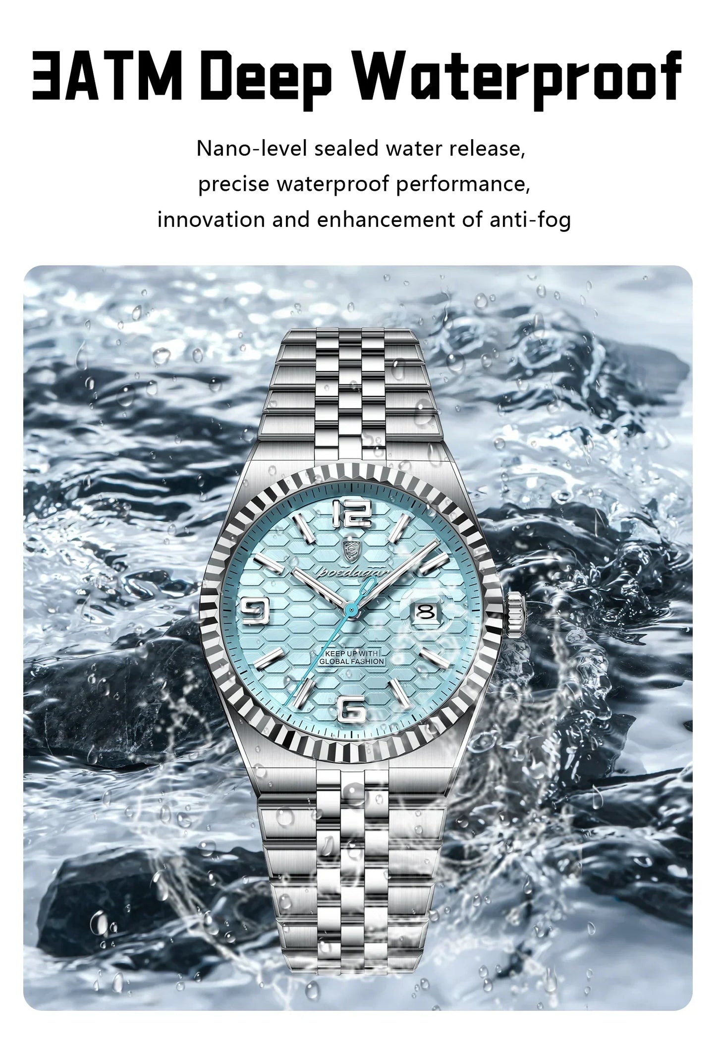 POEDAGAR Royal Steel Watch