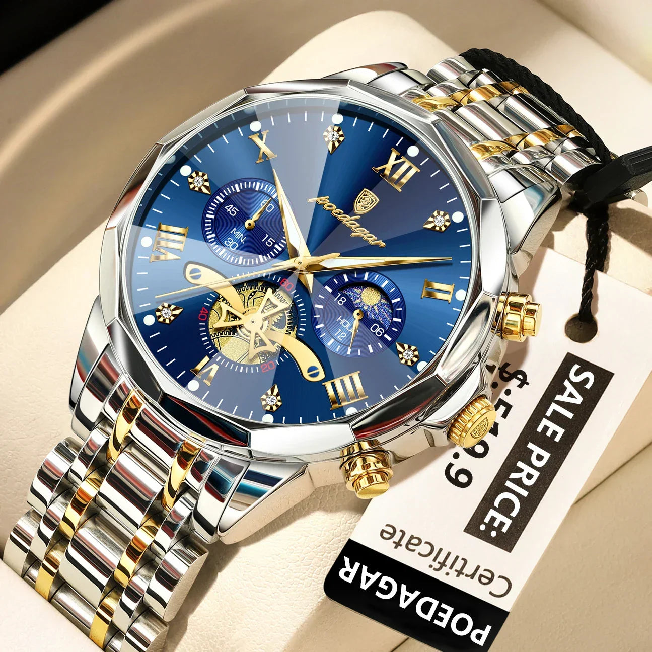 POEDAGAR Chrono Classic Watch