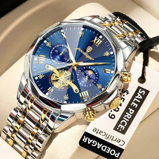 POEDAGAR Chrono Classic Watch