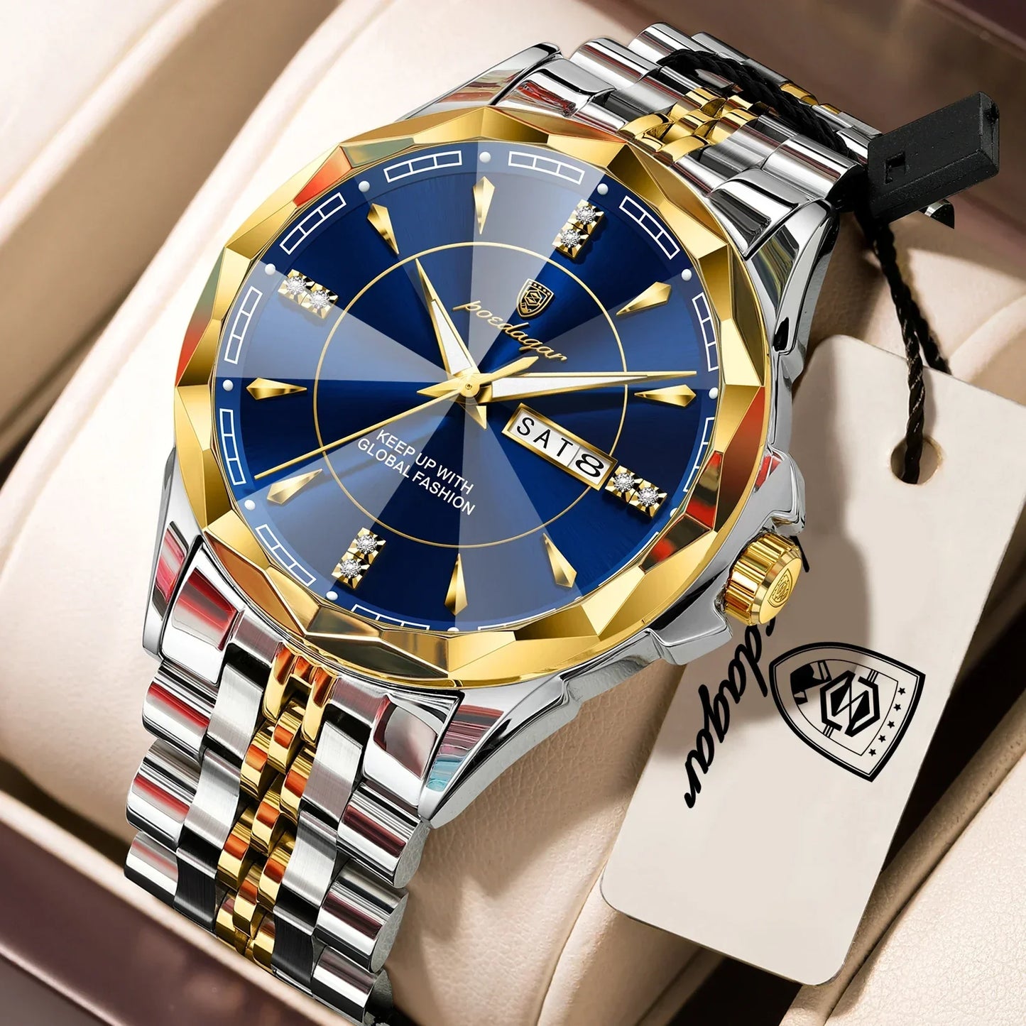 POEDAGAR Royal Steel Watch