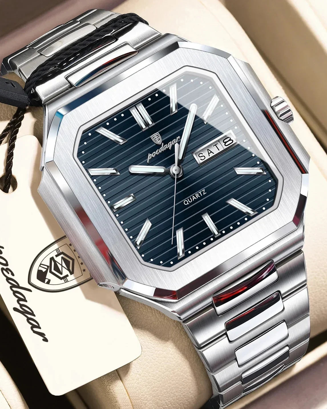 POEDAGAR Royal Square Watch
