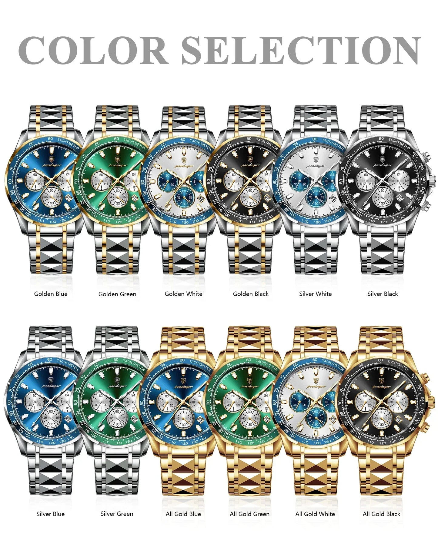POEDAGAR Vertex Chrono Watch