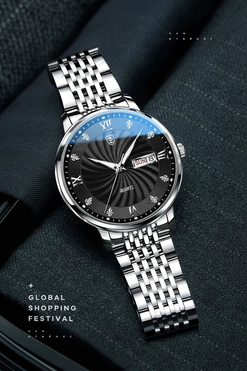 POEDAGAR Royal Day-Date Watch