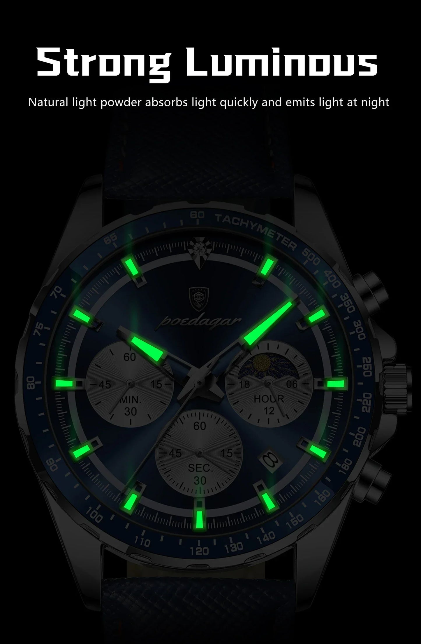 POEDAGAR Sport Chrono Watch