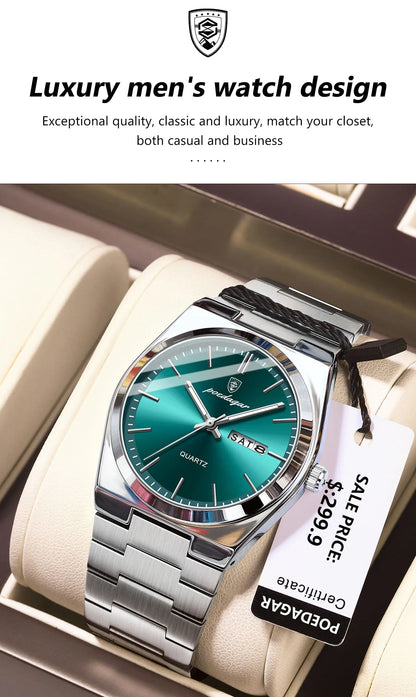 POEDAGAR Classic Date Watch