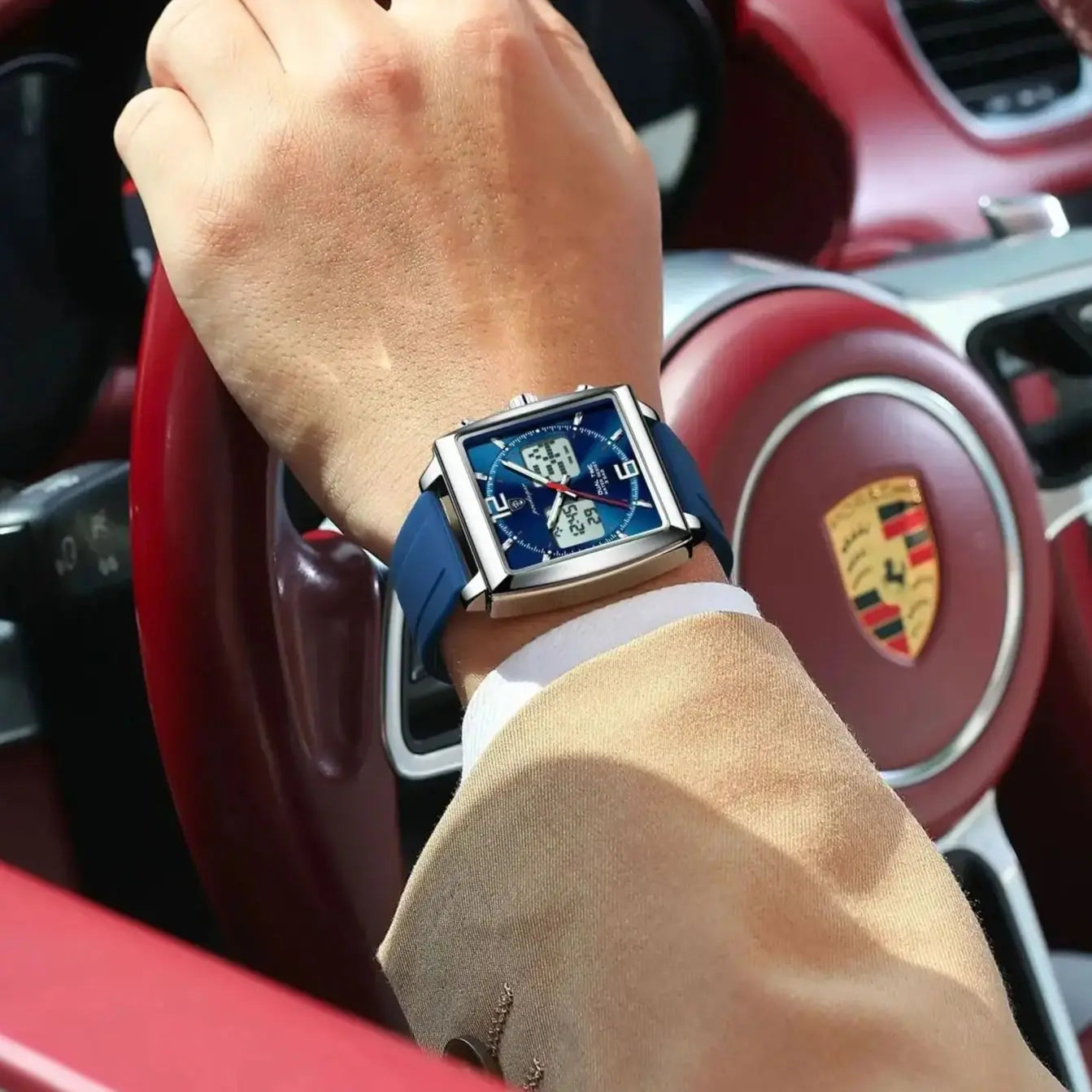 POEDAGAR DualTech Sport Watch