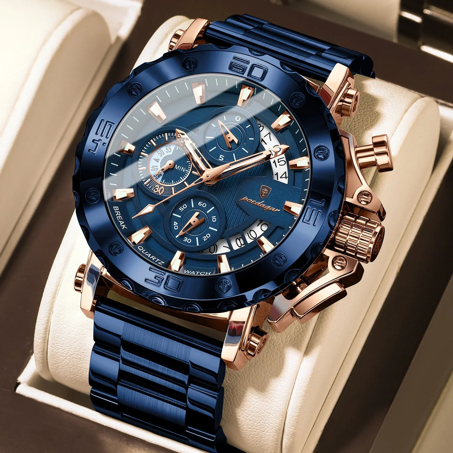 POEDAGAR Titan Chrono Watch