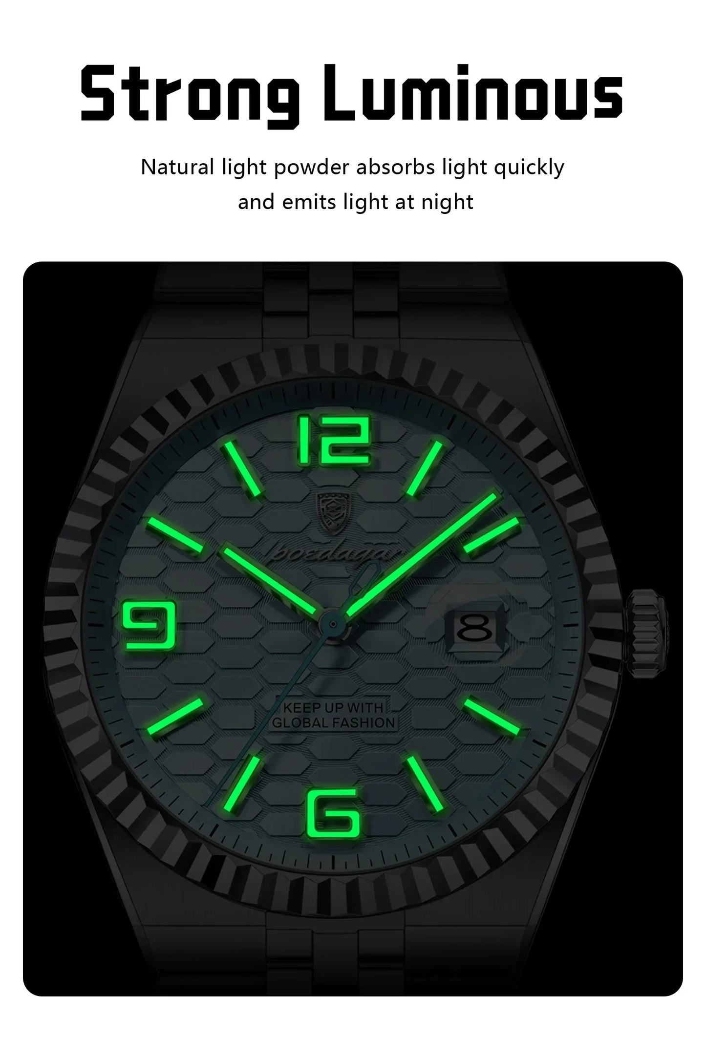 POEDAGAR Royal Steel Watch