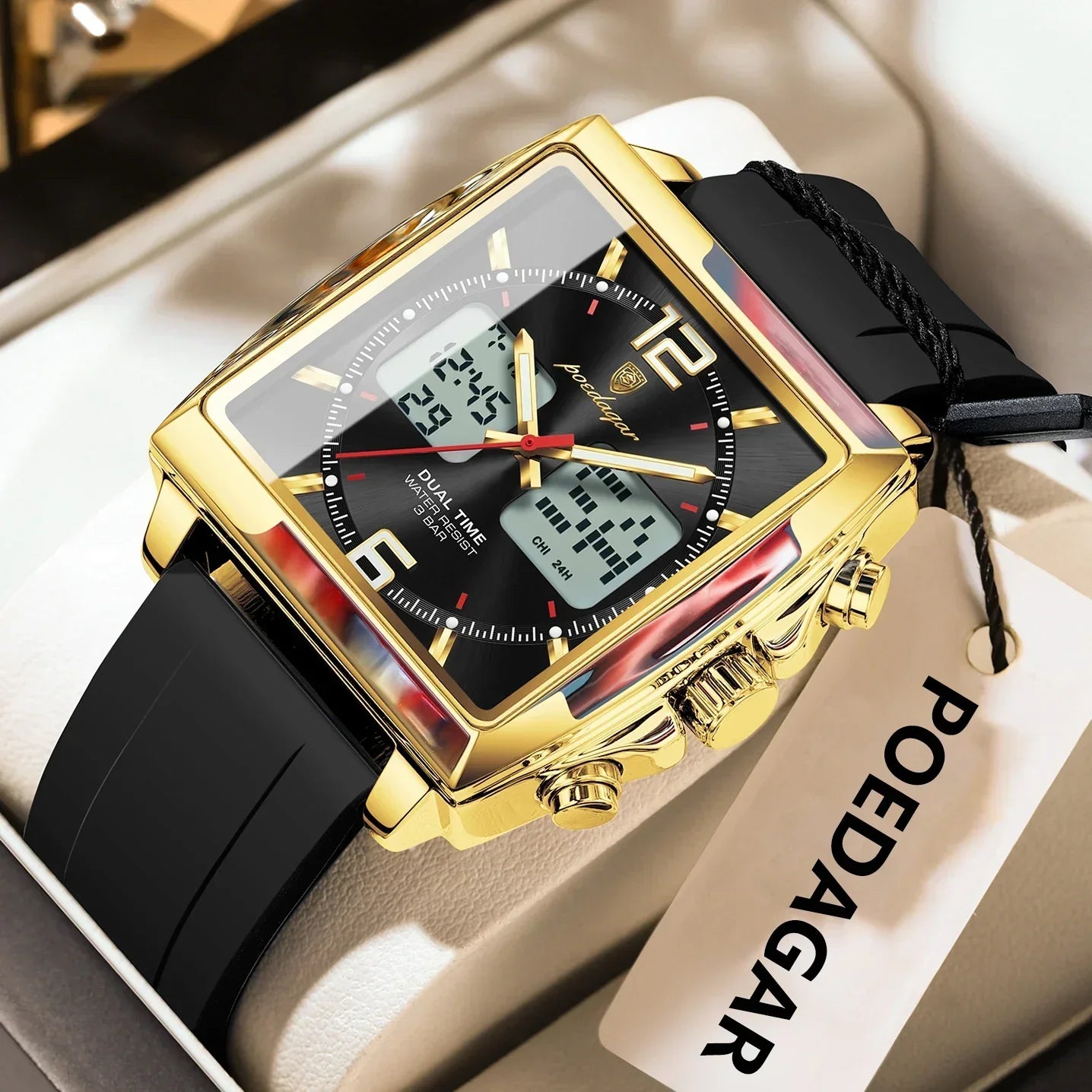 POEDAGAR DualTech Sport Watch
