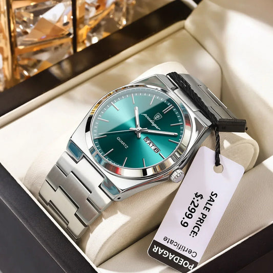 POEDAGAR Classic Date Watch