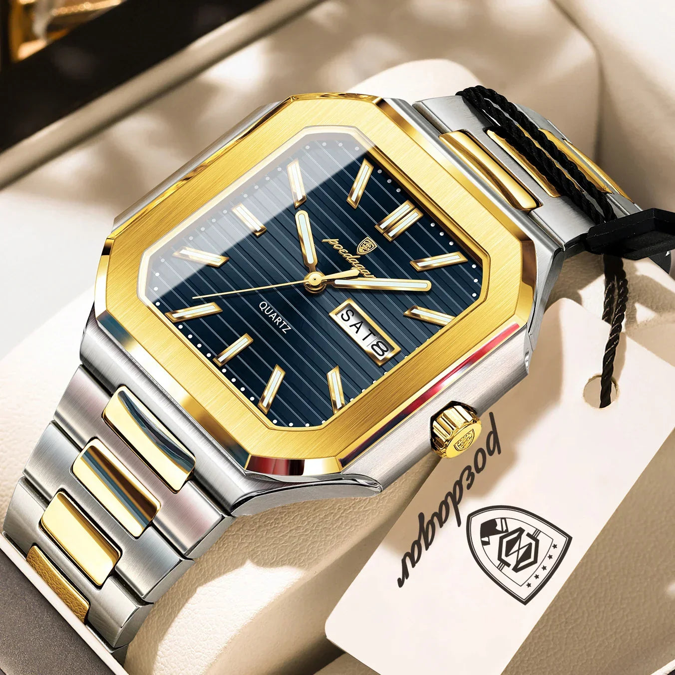 POEDAGAR Royal Square Watch