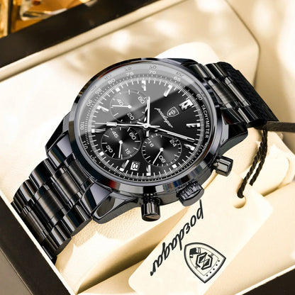 POEDAGAR Classic Chronograph Watch