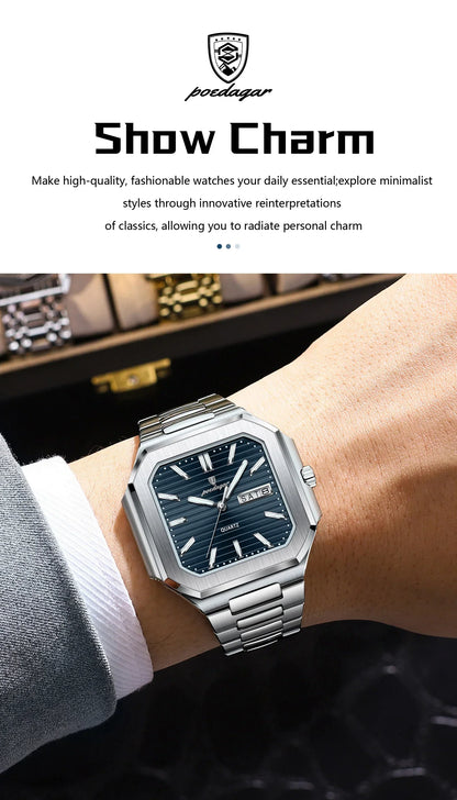 POEDAGAR Royal Square Watch