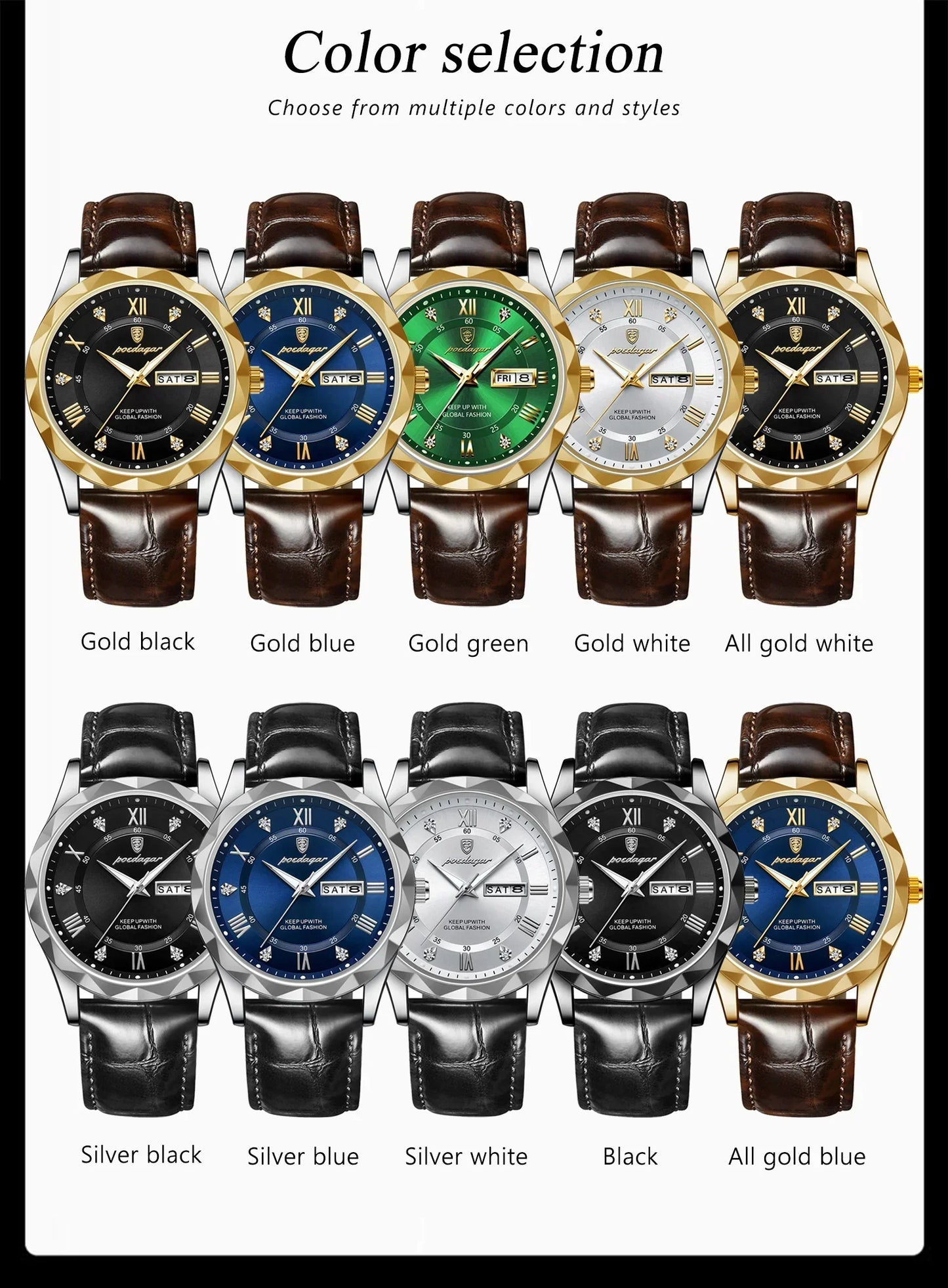 POEDAGAR Prestige Day-Date Watch