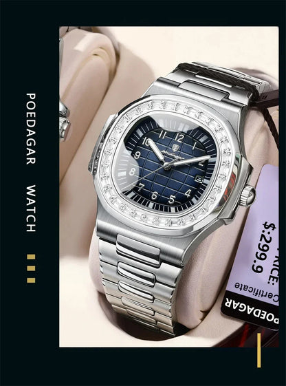 POEDAGAR Royal Grid Luxury Watch