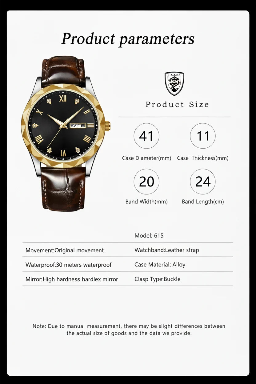 POEDAGAR Prestige Day-Date Watch