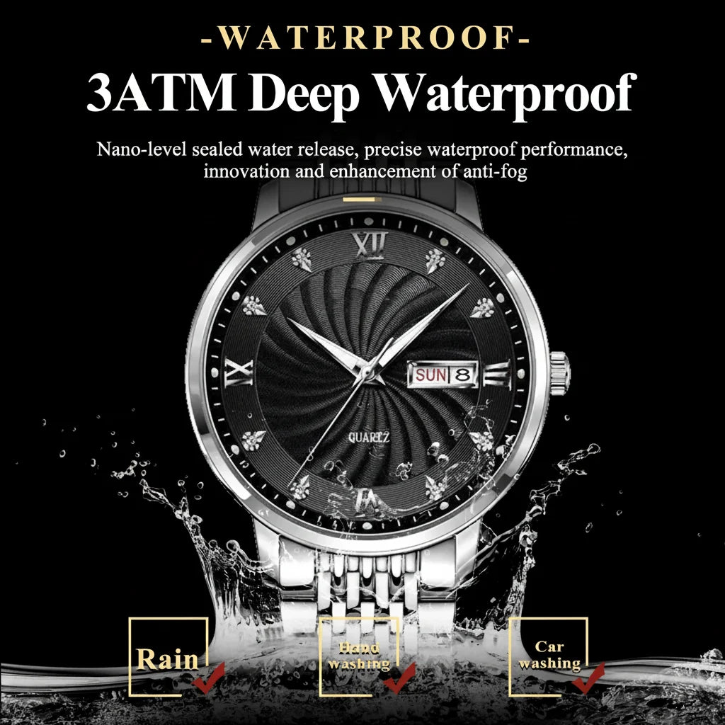 POEDAGAR Royal Day-Date Watch