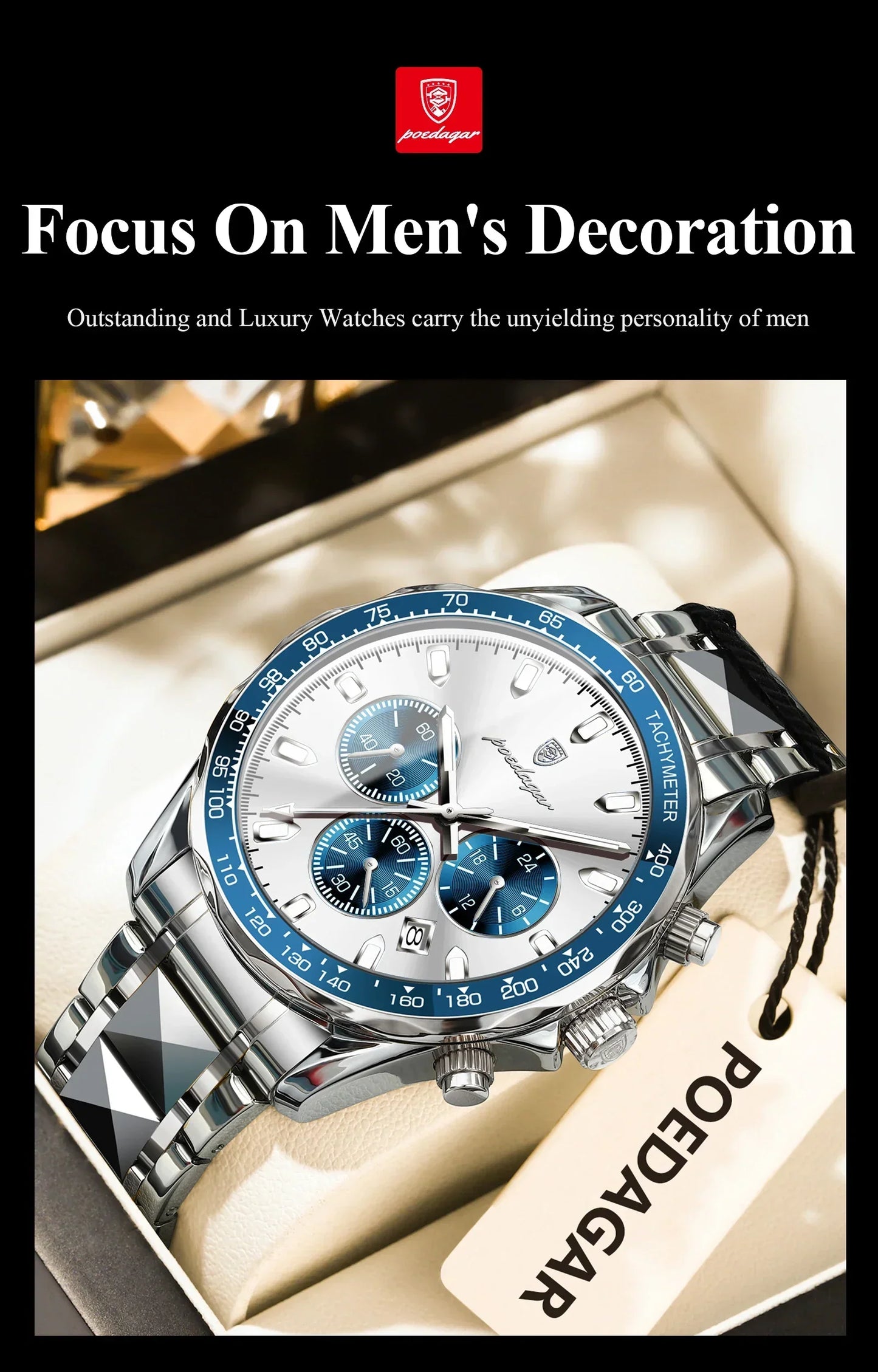 POEDAGAR Vertex Chrono Watch