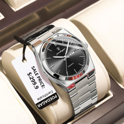 POEDAGAR Classic Date Watch