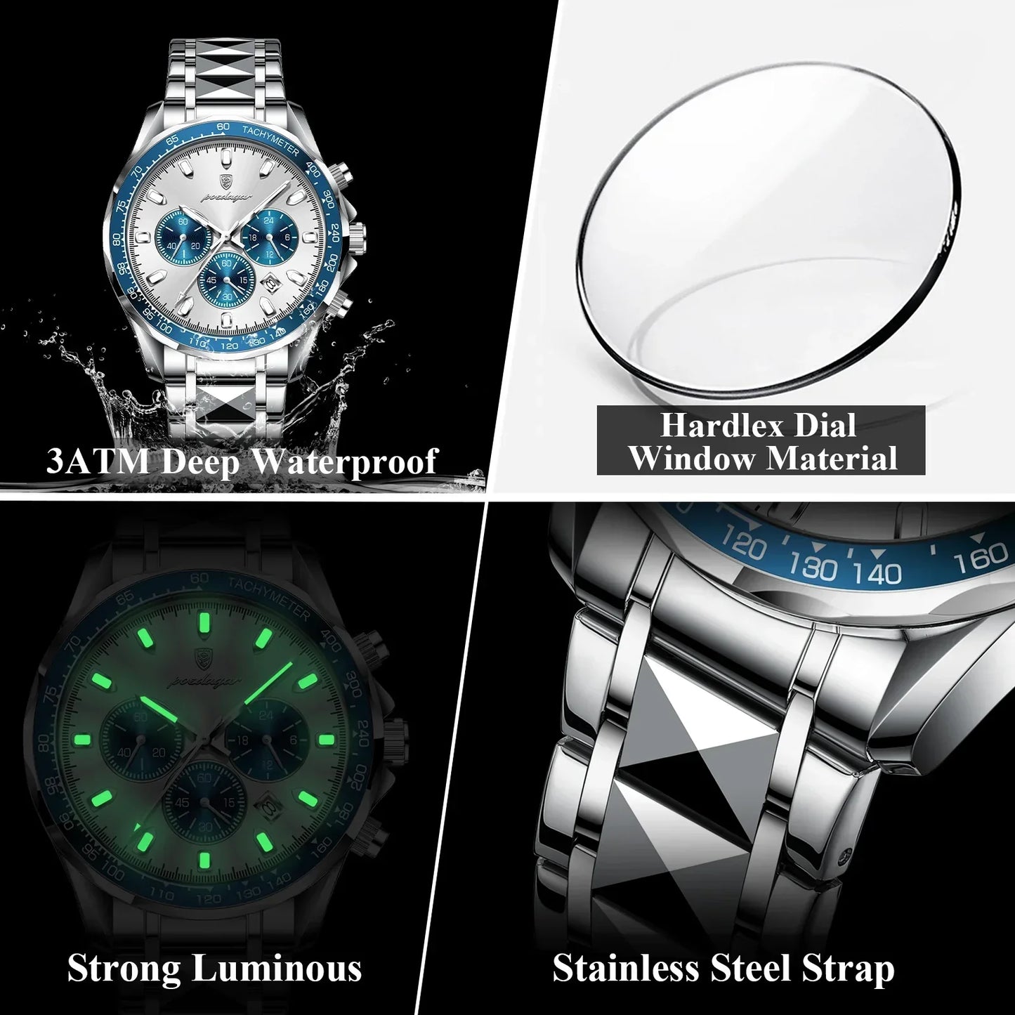 POEDAGAR Vertex Chrono Watch