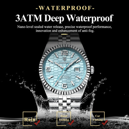POEDAGAR Royal Steel Watch