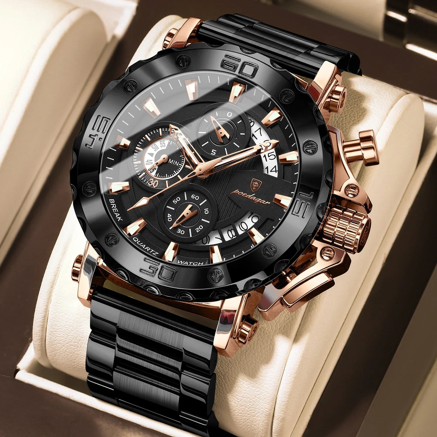 POEDAGAR Titan Chrono Watch