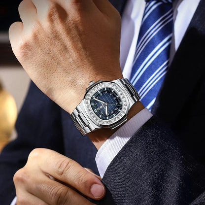 POEDAGAR Royal Grid Luxury Watch