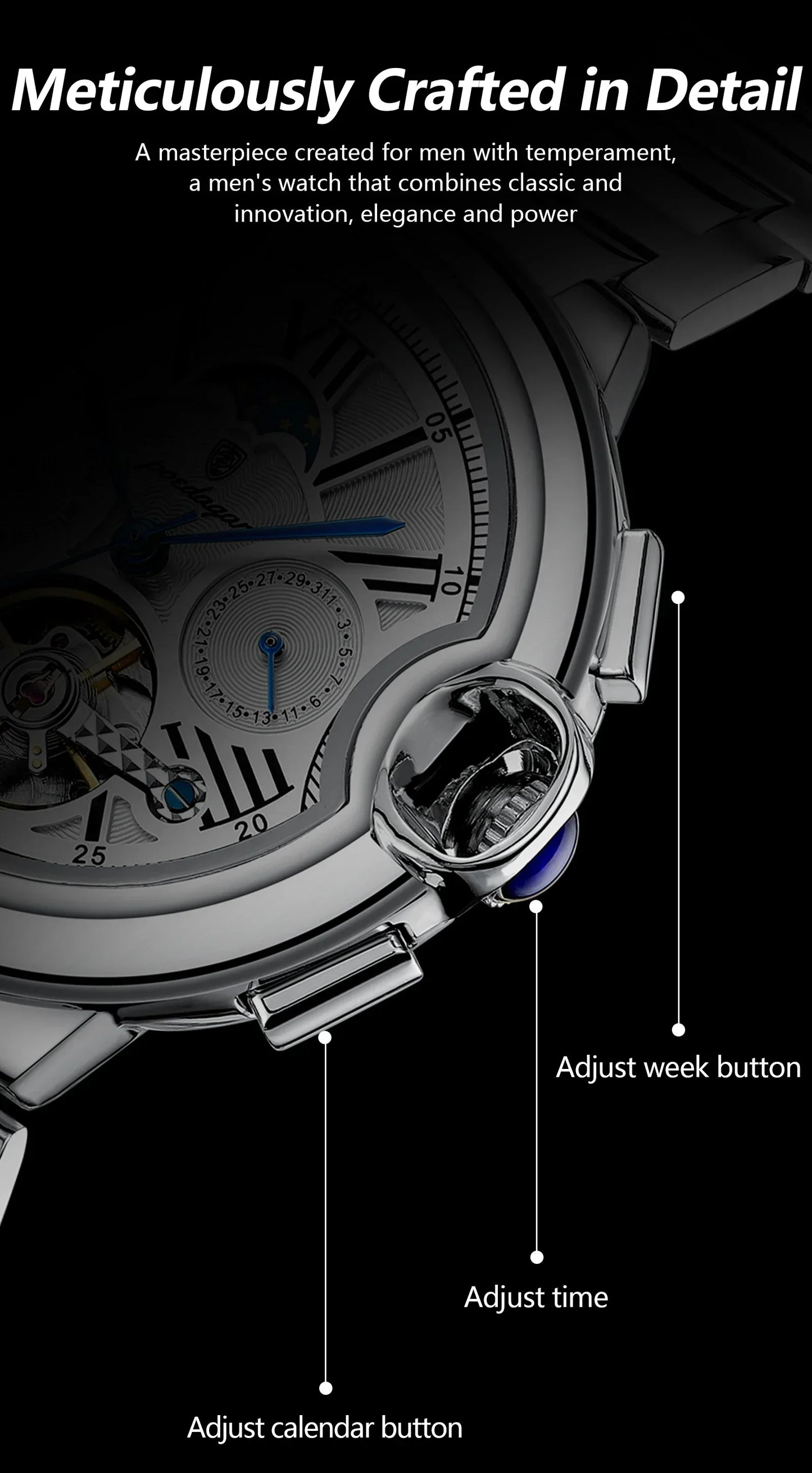 POEDAGAR Royal Automatic Watch