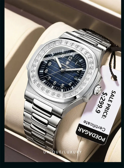 POEDAGAR Royal Grid Luxury Watch